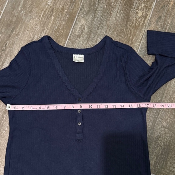 Soma Navy ribbed Pajama lounge Set - Picture 5 of 10